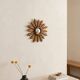 Vintage sun mirror witch's eye in gilded wood (39 cm)