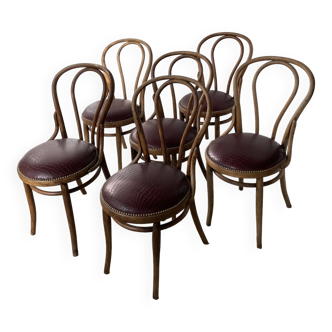 Set of 6 Josef Kohn bentwood bistro chairs