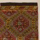 Old Turkish narrow Kilim Runner 314x64 cm, shabby chic, vintage kelim Red Black