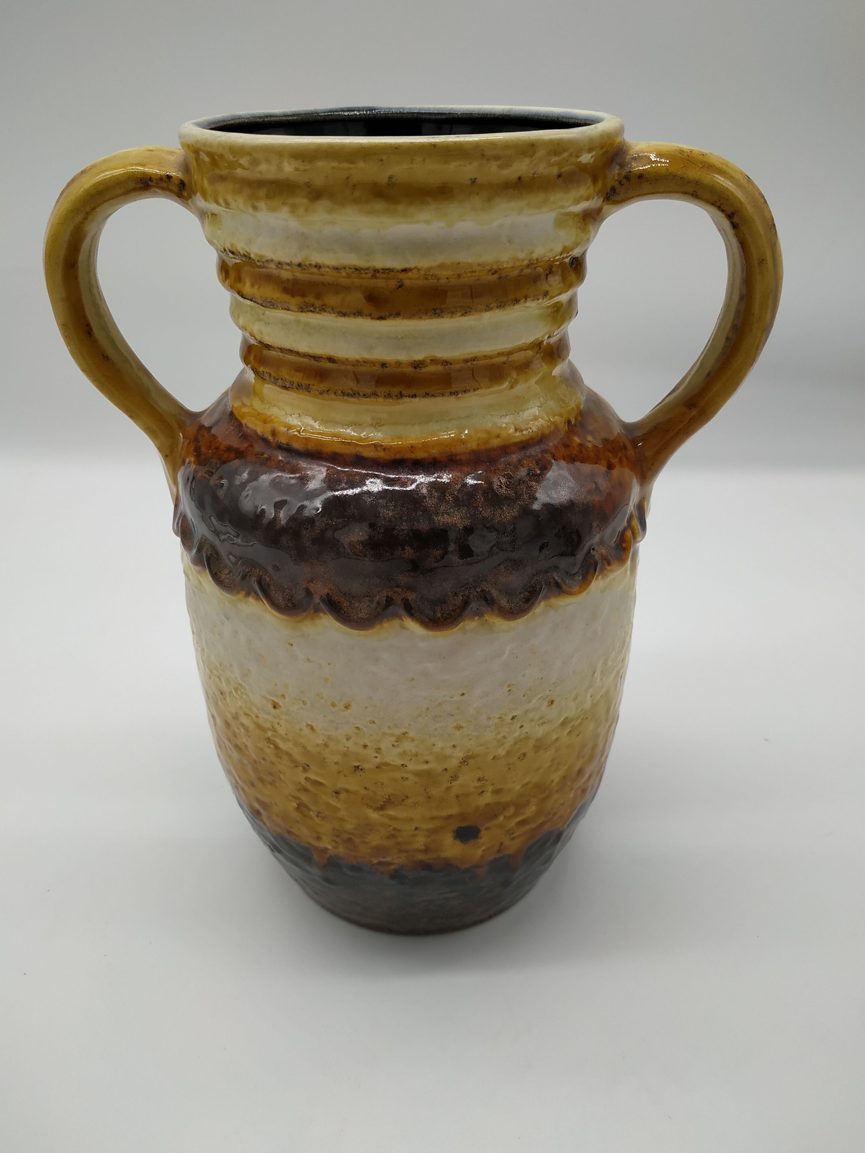 Seventies vintage handle vase