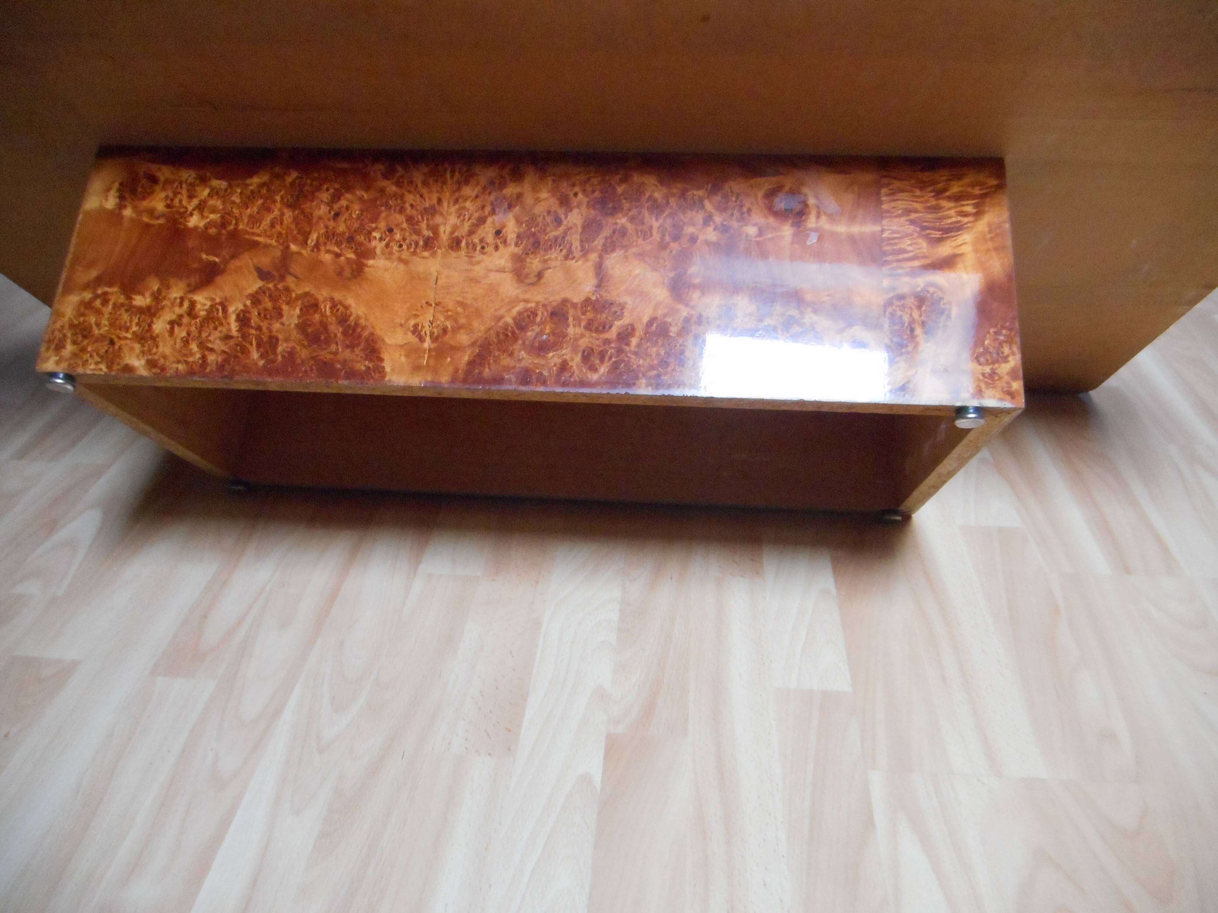 Coffee table for Roche Bobois 70s Elm loupe or thuya