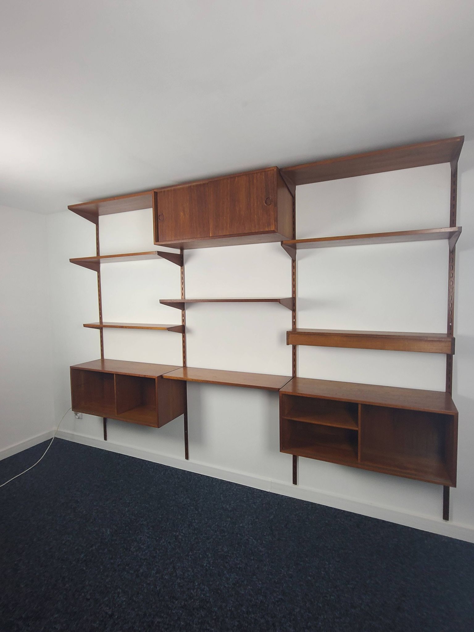 Modular bookcase vintage teak Danish, Designed by Kai Kraistensen for FM Mobler