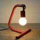 Lampe tubulaire rouge, années 80