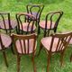 Set of 8 mismatched bistro chairs