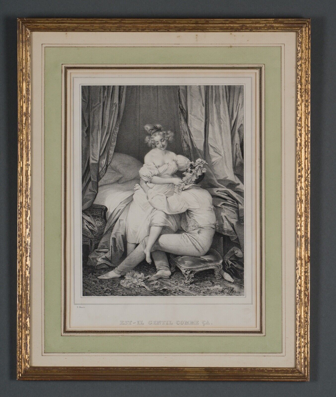 Pair of romantic prints Is he nice like that Maurin Del De Frey