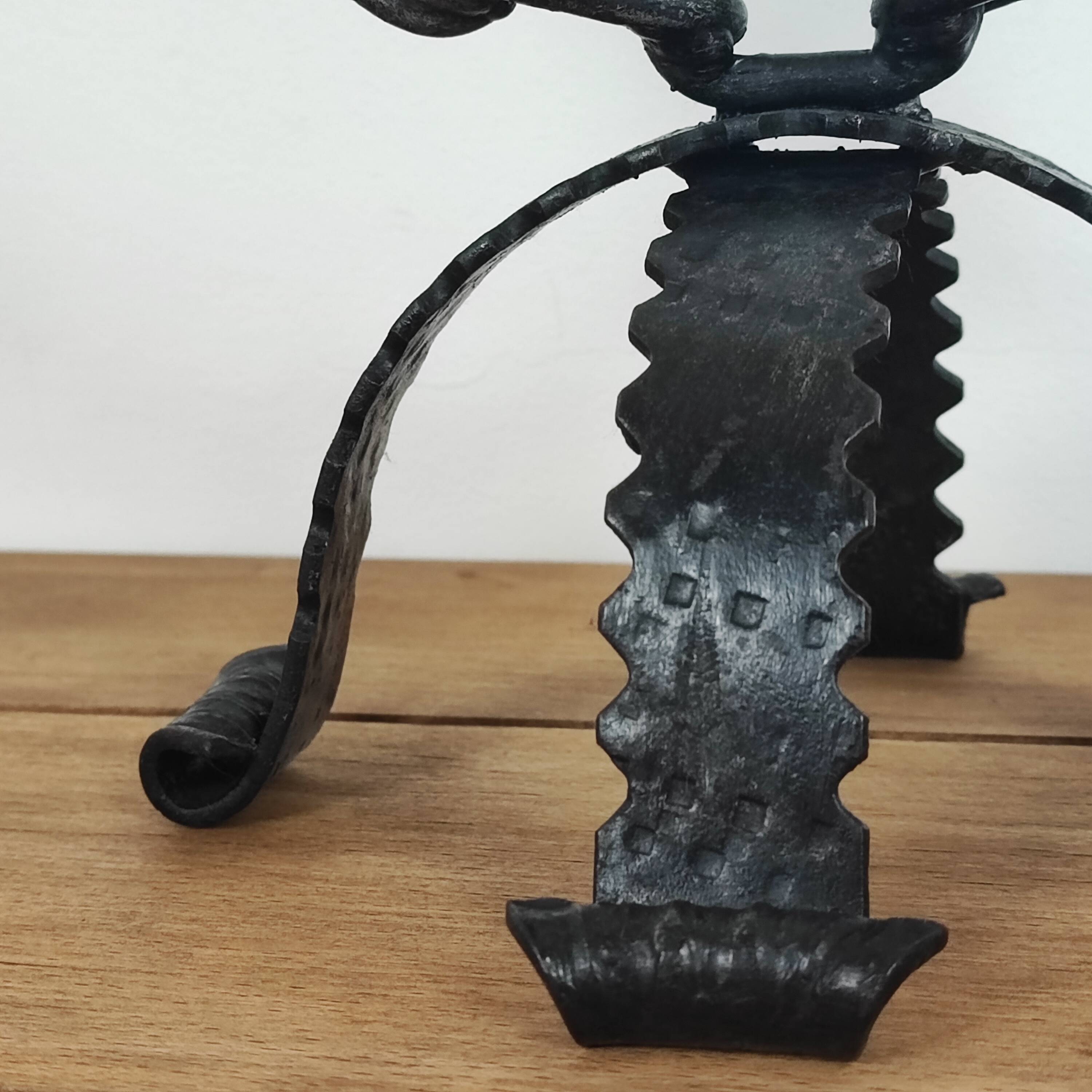 Pair of brutalist candlesticks