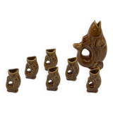 Liquor service Fish / vintage / ceramics / Vallauris style /