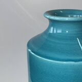 Turquoise blue vase H25.5