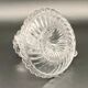 Candle holder with cup and handle in worked glass