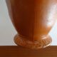 Old Lonchamp iron earth vase polychrome enamels floral decoration - Signed - 36 cm
