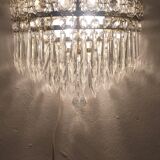 Classic crystal sconces. France, 1950s