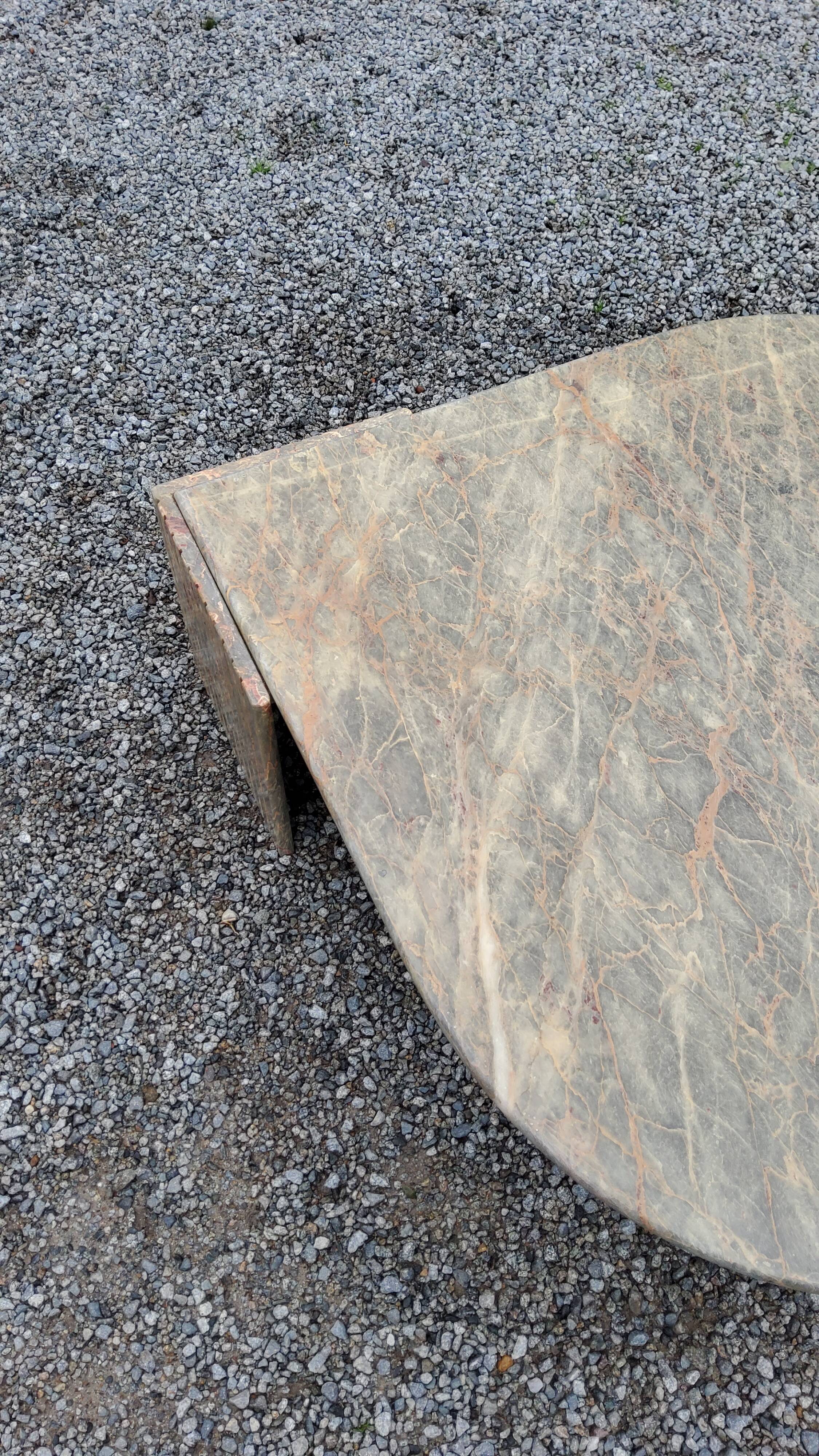 70s designer marble coffee table