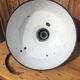 Industrial hanging in black-coloured sheet metal. 42cm diameter. In his juice.