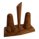Pepper shaker in olive wood Art Deco style