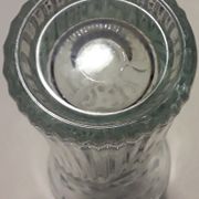 Transparent glass vase
