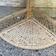 Vintage rattan corner shelf
