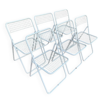 Ted Net Folding Chairs by Niels Gammelgaard for IKEA, 1970s, Set of