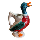 Pichet canard en barbotine