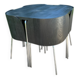 Black set fusion for ikea 1 table with 4 chairs