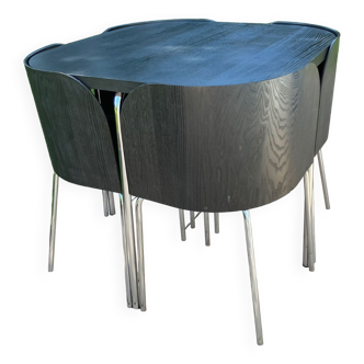 Black set fusion for ikea 1 table with 4 chairs