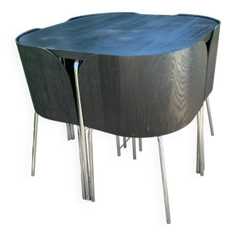 Ensemble noir fusion pour ikea 1 table avec 4 chaises
