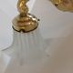 Wall light  in copper and glass art deco style / vintage 30-50 years