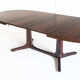 Vintage elm wood table with two extensions, France 1970