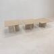 Set of 3 italian travertine coffee or side tables, 1980s