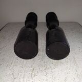 Pair of ebony candle holders art-deco candleholder