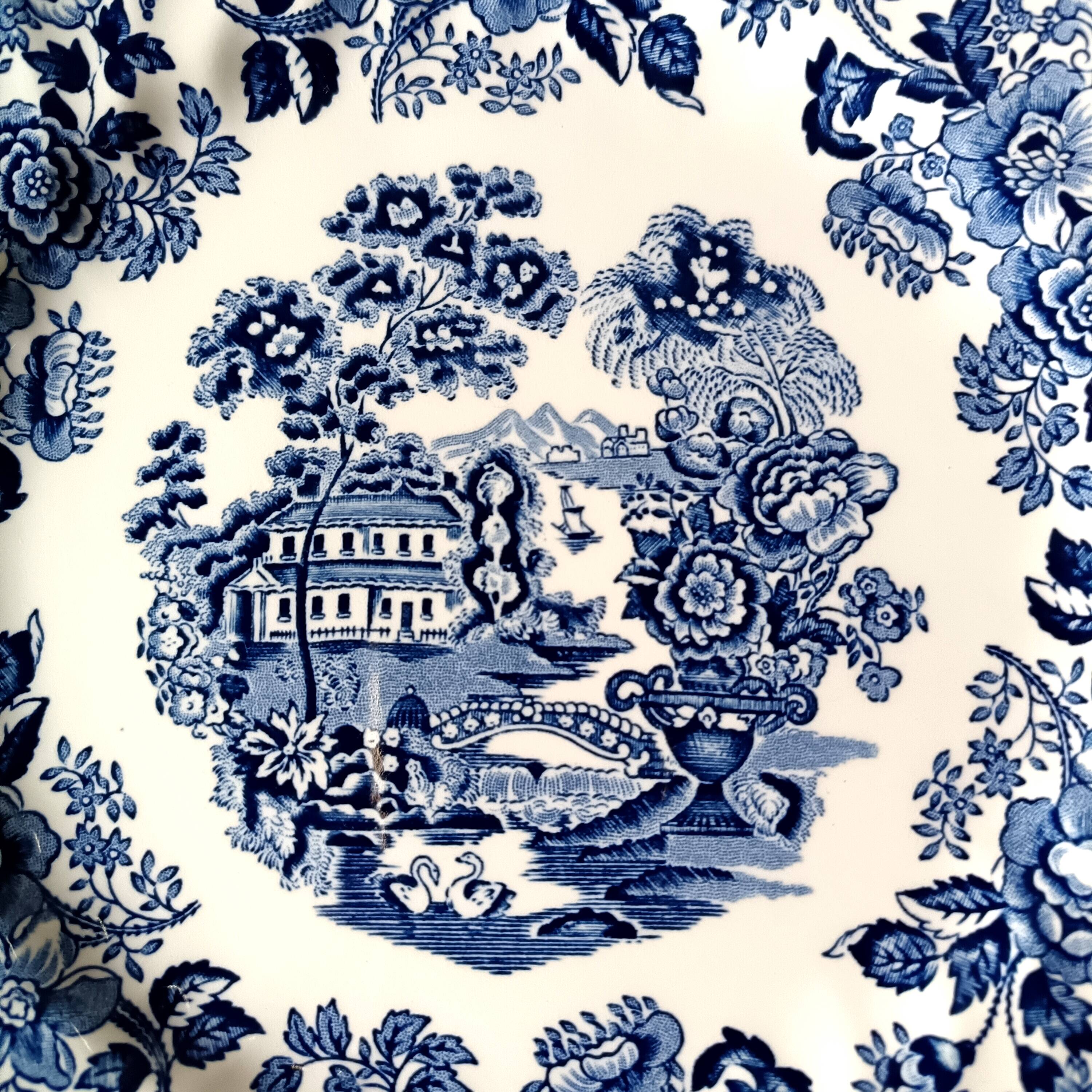 6 assiettes plates en céramique vintage, churchill royaume-uni