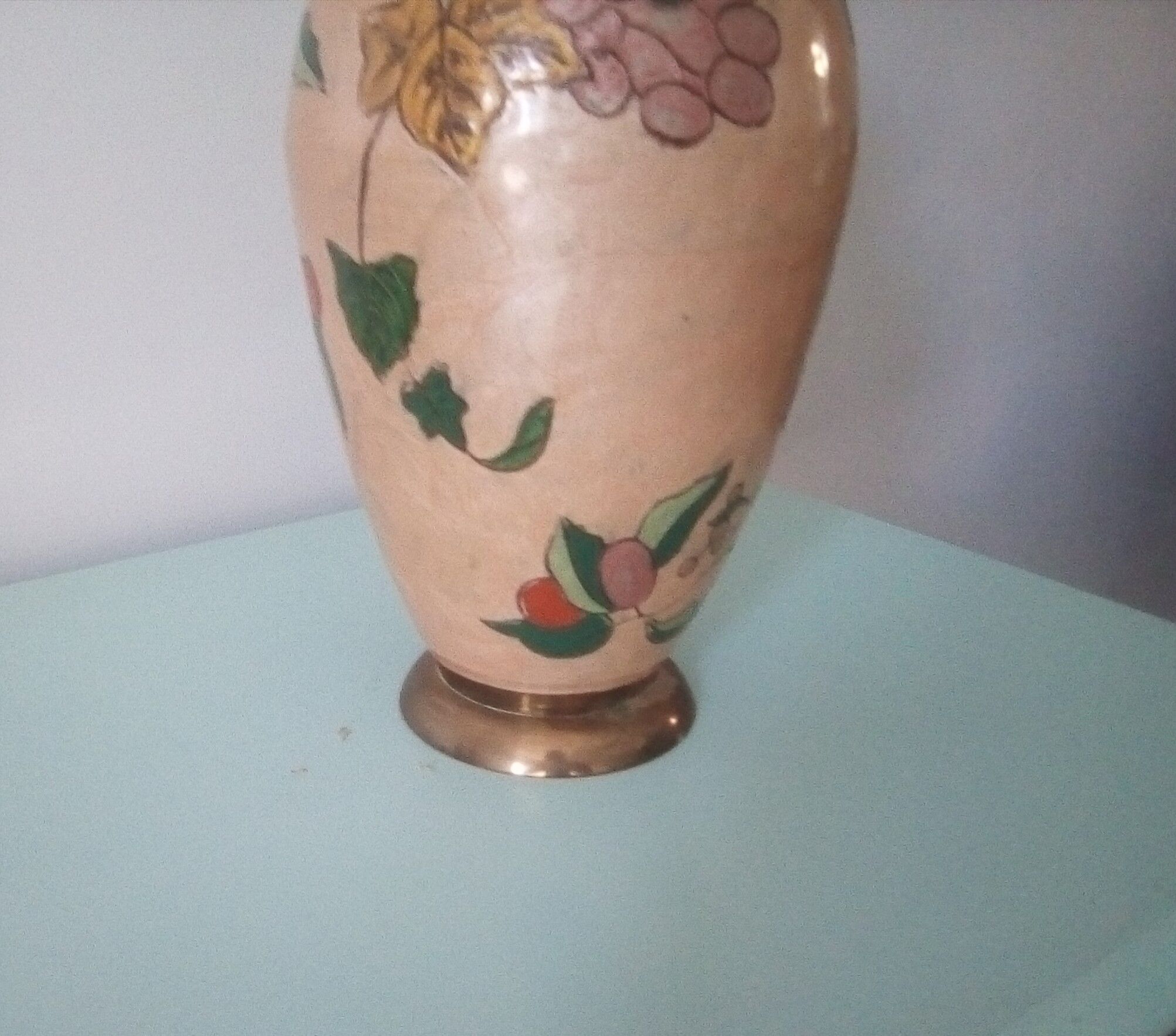 Art deco brass vase