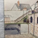 Our Lady of Hope, signed vintage watercolor