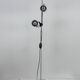 Vintage adjustable floor lamp, matte white lacquered metal and chrome, France 1970.