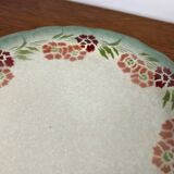 Set de 2 assiettes Choisy le roi , terre de fer , motif floral, fin XIXème