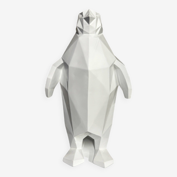 White Origami Penguin Statue - Artypopart