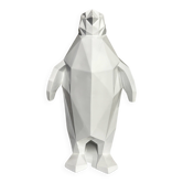 Statue Pingouin Origami blanc - Artypopart