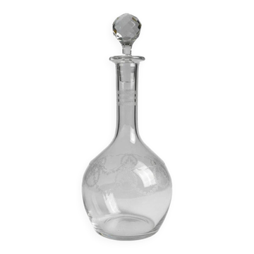 Engraved crystal carafe, late 19th to early 20th century, no. 2.