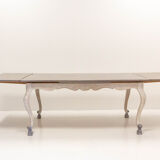 Table style louis xv patinated