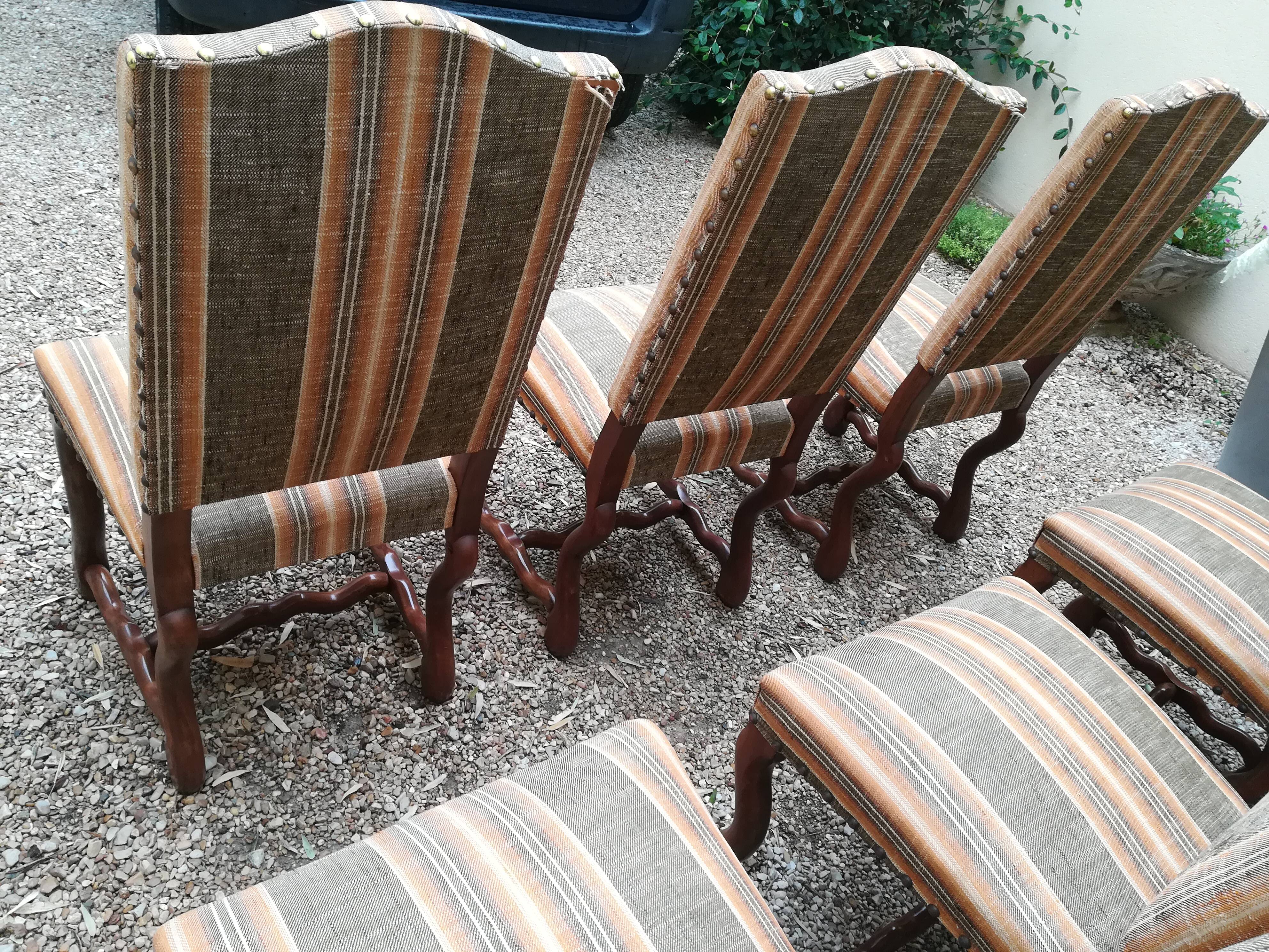 Lot of 6 sheep bone chairs
