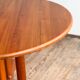 Table ronde extensible en teck de Dyrlund, Danemark
