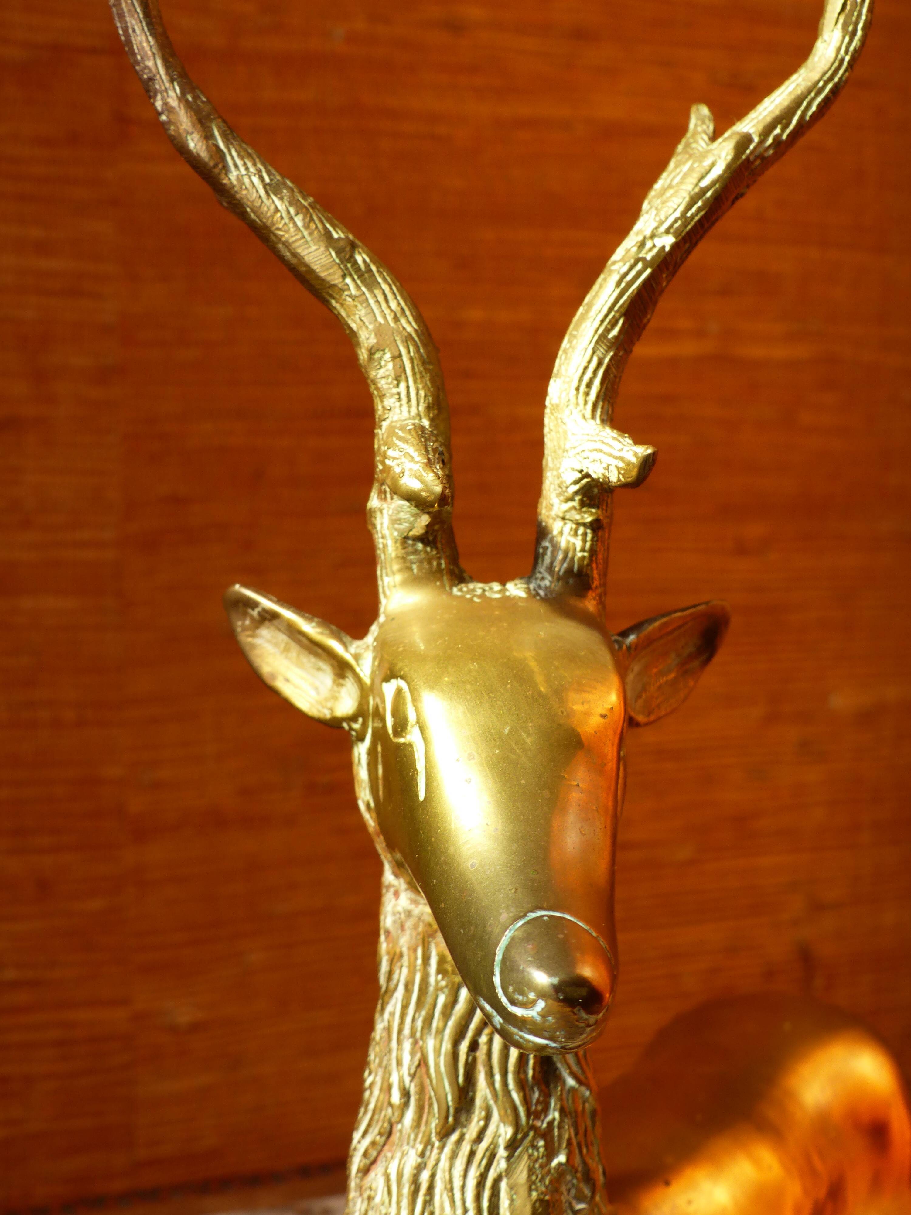 Massive brass deer