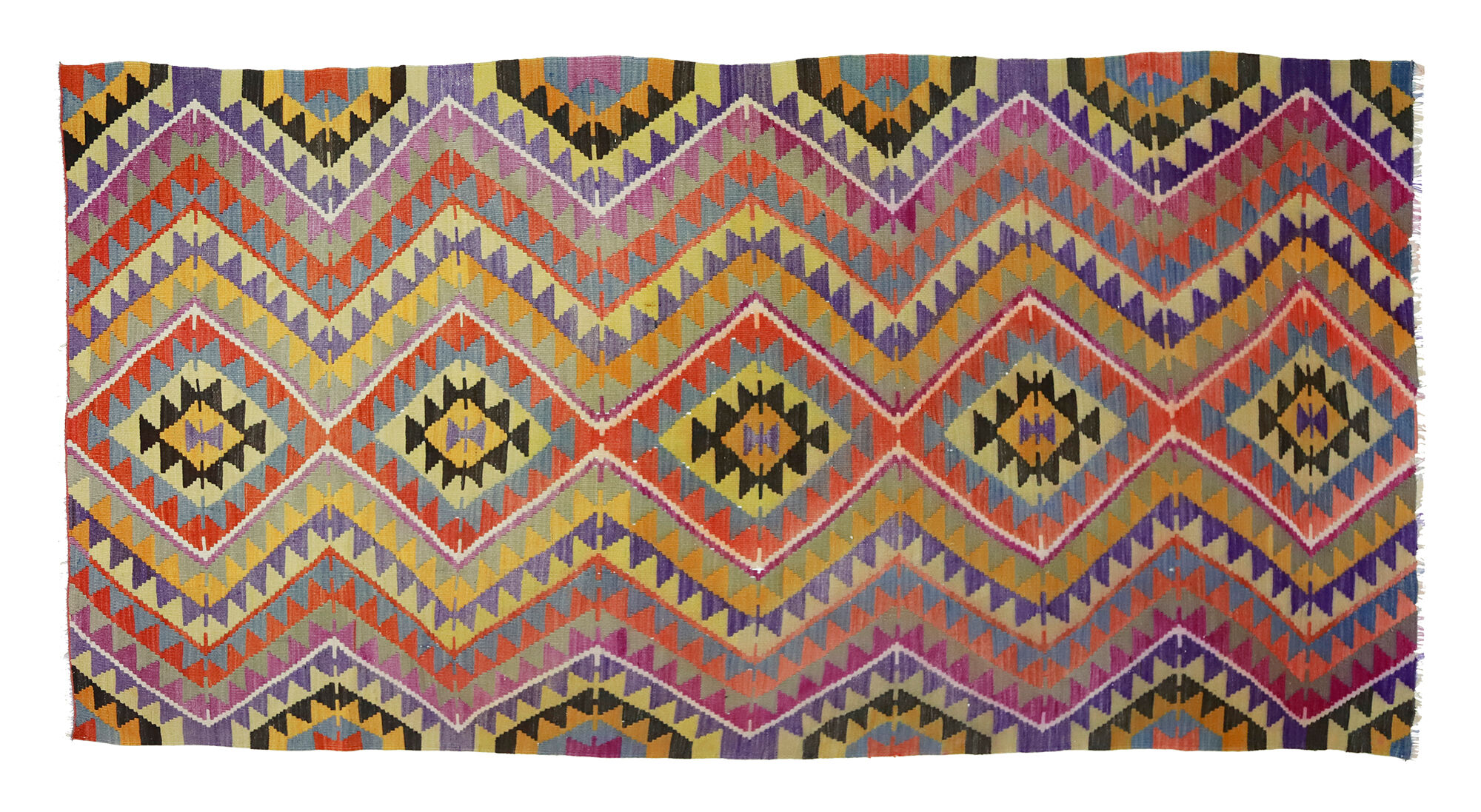 Anatolian handmade kilim rug 310 cm x 147 cm