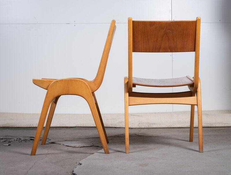 Stackable chairs attributed to Sorø Møbelfabrik, Denmark, 1950s, Set of 6