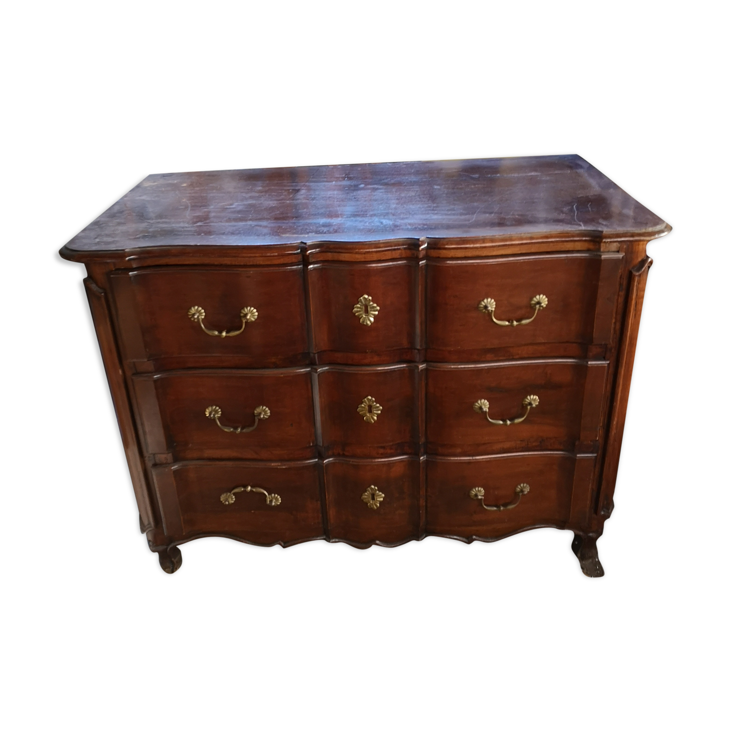 Old dresser in mahogany 3 drawers