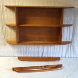 Solid pine bathroom cabinet with shelf - mid 20th century.