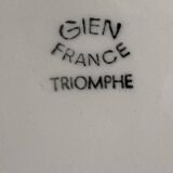 Plat creux ancien en faïence de gien