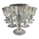 10 crystal port stemmed glasses - XXth