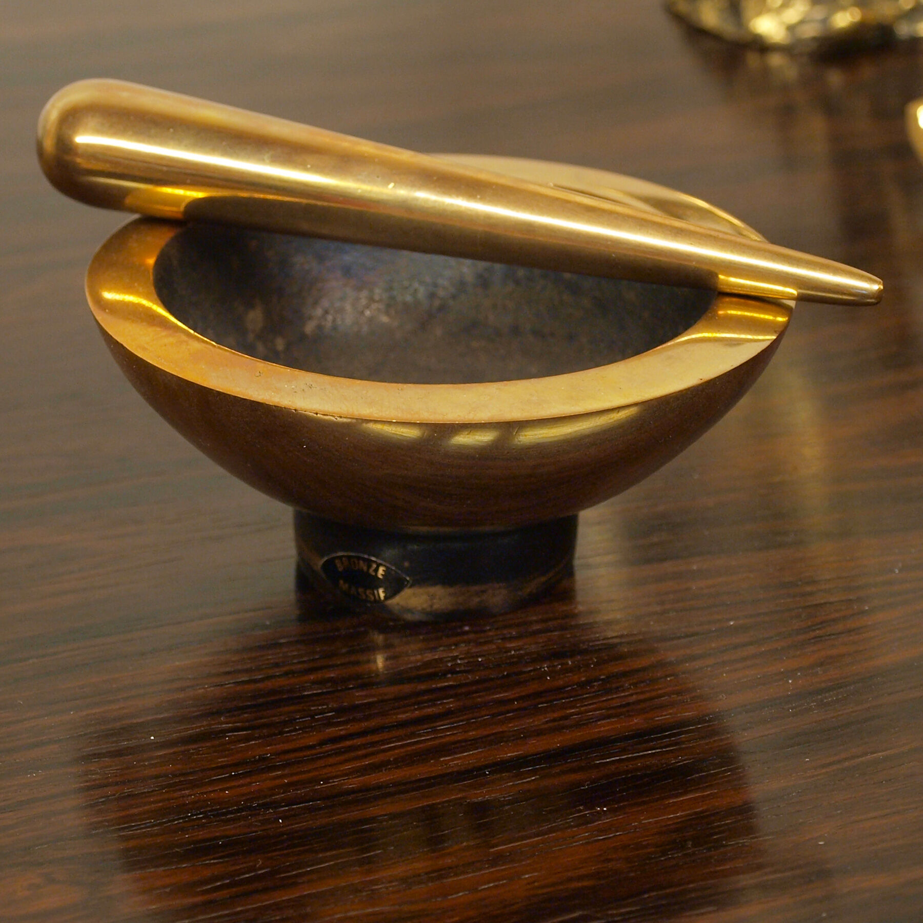 Jacques Lauterbach's bronze pestle ashtray, 1960s