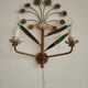 XL Vintage Mid-Century handmade 2 light bouquet wall lamp Italy 1950-1970