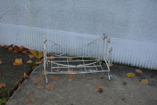 Wrought iron doll bed